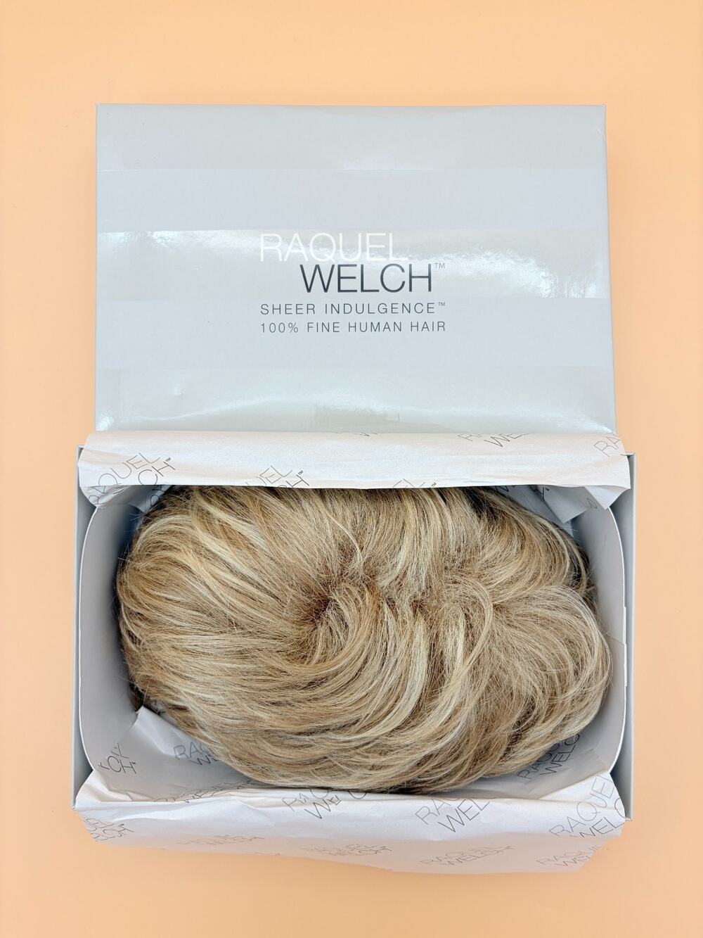 Raquel Welch Human Hair Hairpiece Topper Blonde Sheer Indulgence w Box